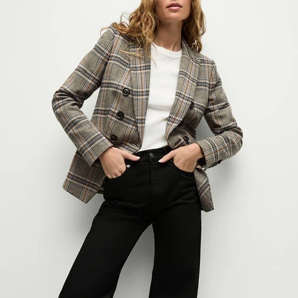 Veronica Beard Plaid Miller Dickey Jacket Black Multi - Picture 8 of 10